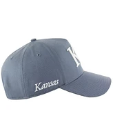 '47 Brand Men's Gray Kansas Jayhawks Foundation Offside Adjustable Hat