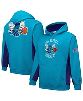 Mitchell & Ness Men's Teal Charlotte Hornets Hardwood Classics Team Origins Fleece Pullover Hoodie