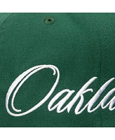 Mitchell & Ness Men's Green Oakland Athletics Just Don x Mlb Lux Script Snapback Hat