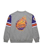 Mitchell & Ness Men's Heather Gray Phoenix Suns Hardwood Classics All Over 4.0 Pullover Sweatshirt