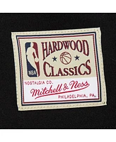 Mitchell & Ness Women's Black Philadelphia 76ers Hardwood Classics Cropped Pullover Hoodie