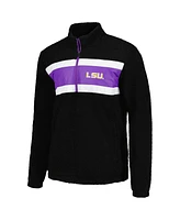 G-iii Sports by Carl Banks Men's Black Lsu Tigers Pinch Runner Half-Zip Top