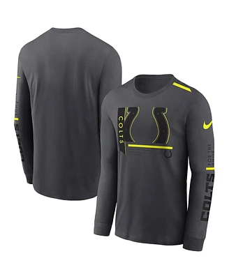 Nike Men's Anthracite Indianapolis Colts Volt Performance Long Sleeve T-Shirt