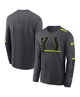 Nike Men's Anthracite Indianapolis Colts Volt Performance Long Sleeve T-Shirt