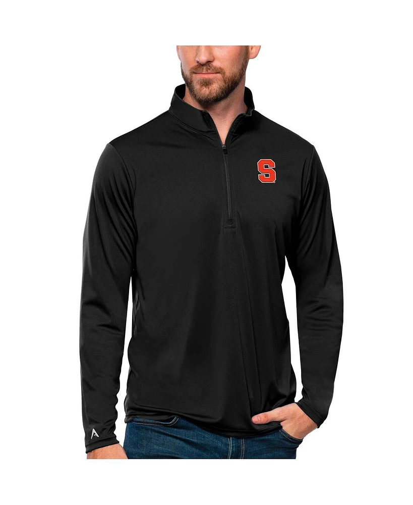 Antigua Men's Black Syracuse Orange Tribute Quarter-Zip Top