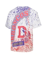 Mitchell & Ness Men's White Denver Broncos Big Tall Allover Print T-Shirt