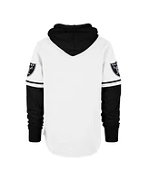 '47 Brand Men's White Las Vegas Raiders Trifecta Shortstop Pullover Hoodie
