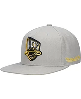 Mitchell & Ness Men's Gray New Jersey Nets Hardwood Classics 35th Anniversary Sunny Fitted Hat