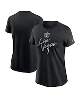 Nike Women's Black Las Vegas Raiders Team City Roll T-Shirt