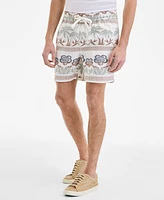 Sun + Stone Men's Ace Printed Drawstring 6" Shorts, Exclusively at Macy's