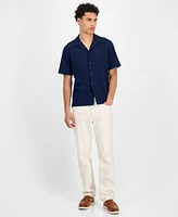 Sun + Stone Men's Waffle-Knit Button-Down Shirt, Exclusively at Macy's