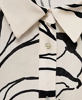 Mango Women's Knot Detail Printed Dress