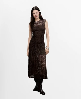 Mango Women's A-Line Lace Dress