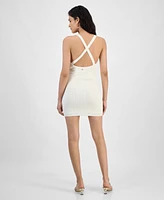 Guess Women's Silvie Tie-Waist Cut-Out Mini Dress