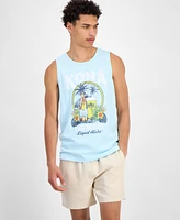 Sun + Stone Men's Kona Tropical Graphic Tank, Exclusively at Macy's