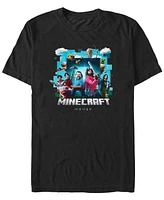 Fifth Sun Men's Minecraft Movie Adventure Gang Short Sleeve T-Shirt