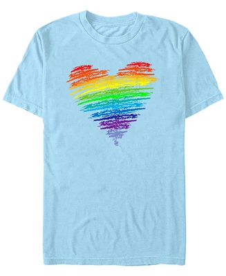 Design By Humans Men's Love Wins Rainbow Pride Short Sleeve T-Shirt