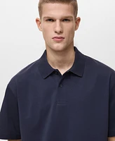 Mango Men's Regular-Fit Cotton Polo Shirt