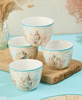 Certified International Escape to the Sea Ice Cream 4-Pc. Bowls, Service For 4