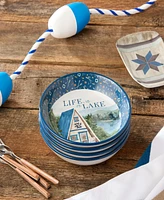 Certified International Wake At The Lake Soup 4-Pc. Bowls, Service For 4