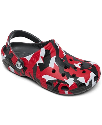 Crocs Big Kids Classic Geo Camo Clogs from Finish Line