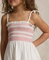 Polo Ralph Lauren Toddler and Little Girls Smocked Eyelet Jersey Dress