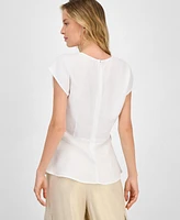 I.n.c. International Concepts Women's Side-Knot Surplice Top, Exclusively at Macy's