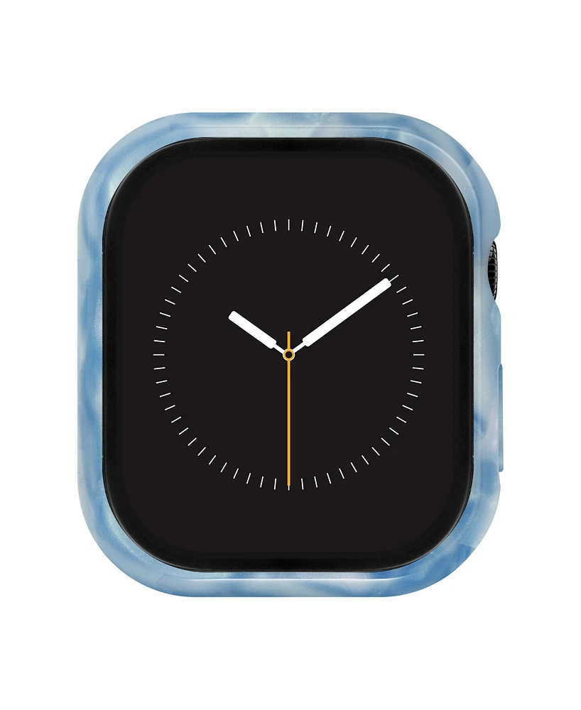 Anne Klein Women's Light Blue Marbleized Acetate Protective Band Case for Apple Watch 40mm