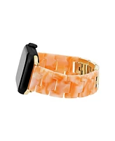 Anne Klein Women's Peach Marbleized Acetate Bracelet Band for Apple Watch 10 38/40/41mm