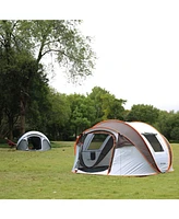 EchoSmile Camping Instant Tent, 6 Person Pop Up Water Resistant Dome Easy Setup for Hiking and Outdoor, Portable Tent with Carry B