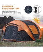 EchoSmile Camping Instant Tent, 6 Person Pop Up Tent, Water Resistant Dome Tent, Easy Setup for Camping Hiking and Outdoor, Portable Tent with Carry B