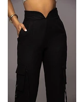 Jluxlabel Women's Better Half Linen Utility Pants