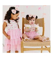 Sweet Wink Baby Girl's Ditsy Floral Tulle Bow Baby Headband