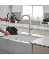 Single Handle Pull Down Sprayer Kitchen Faucet Brushed Nickel