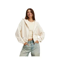 Cotton On Women's Classic Fleece Oversized Zip Through Hoodie