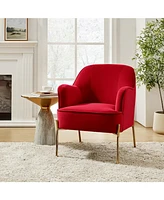 Barbara Wooden Arm Chair with Metal Legs