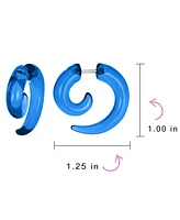 Bling Jewelry Unisex Spiral Tribal Ear Plug Taper Earrings Set - 6 Pcs Various Colors