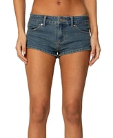 Edikted Women's Jagger Low Rise Denim Shorts
