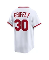 Nike Men's Ken Griffey White Cincinnati Reds Throwback Cooperstown Collection Limited Jersey