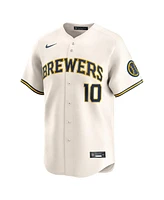 Nike Men's Sal Frelick Cream Milwaukee Brewers Home Limited Player Jersey