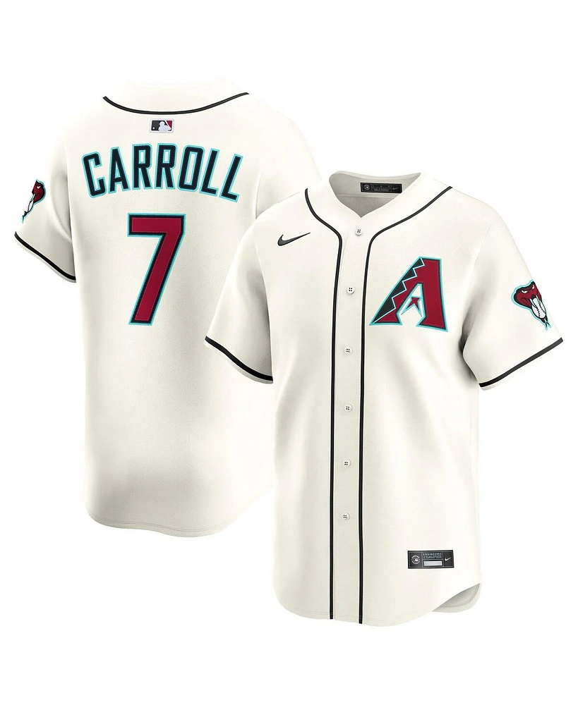Nike Men's Corbin Carroll Cream Arizona Diamondbacks Home Limited Player Jersey