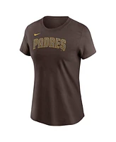 Nike Women's Jackson Merrill Brown San Diego Padres Fuse Name Number T-Shirt