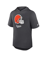 Nike Men's Anthracite Cleveland Browns Tri-Blend Performance Hoodie T-Shirt