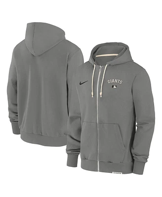 Nike Men's Charcoal San Francisco Giants Authentic Collection Travel Performance Full-Zip Hoodie