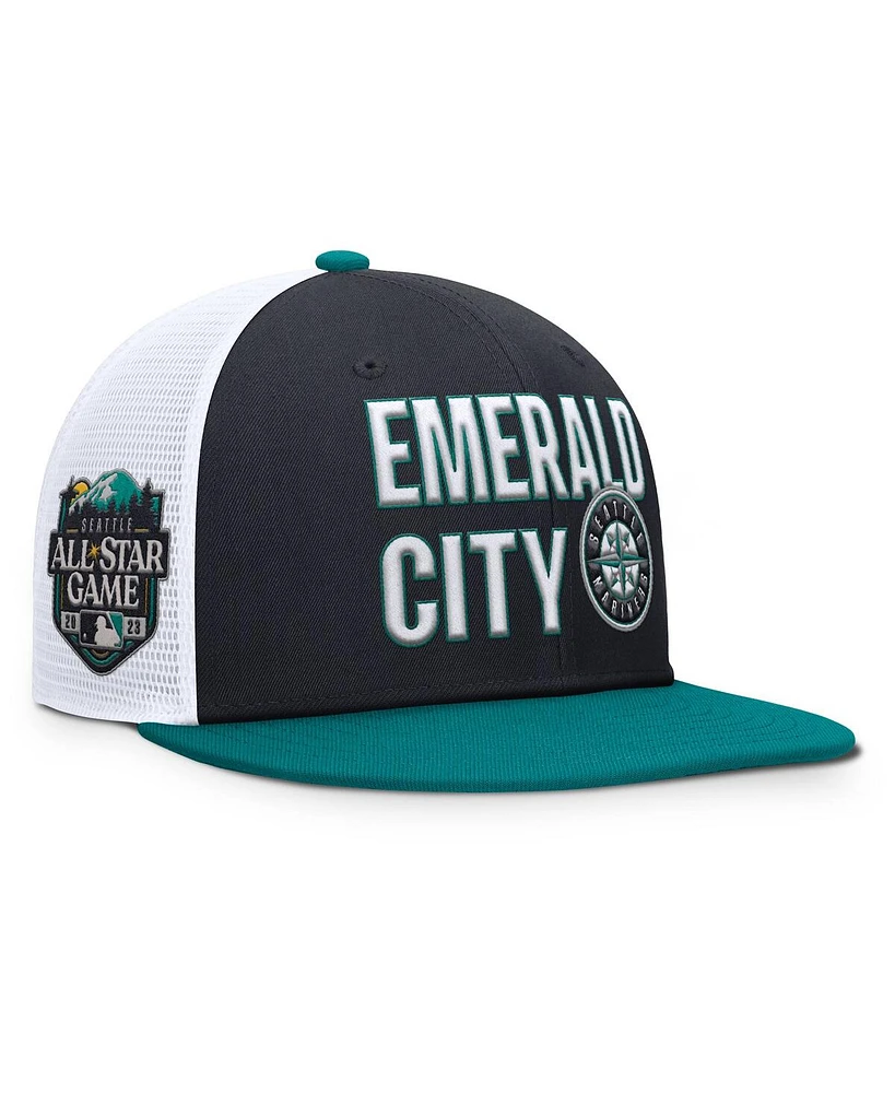 Nike Men's Navy/Aqua Seattle Mariners Pro Trucker Snapback Hat