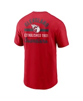 Nike Men's Red Cleveland Guardians 2-Hit T-Shirt