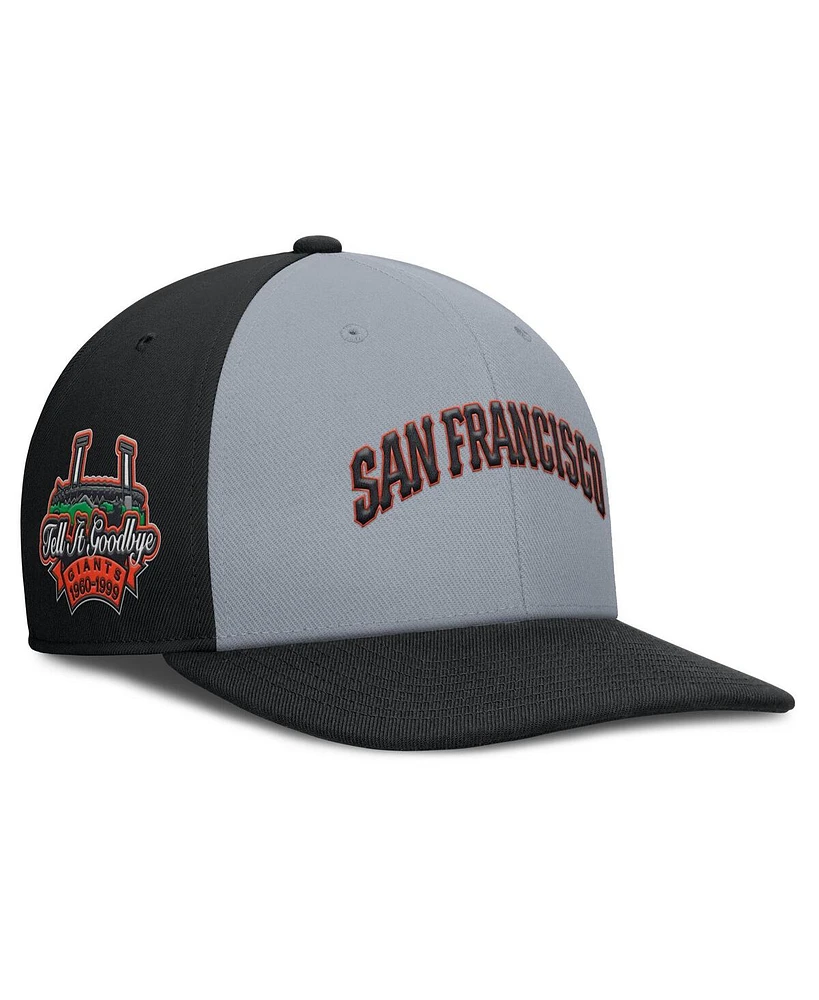 Nike Men's Gray/Black San Francisco Giants Pro Performance Snapback Hat
