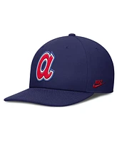 Nike Men's Navy Atlanta Braves Pro Performance Snapback Hat