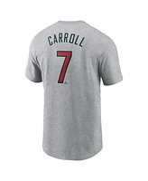 Nike Men's Corbin Carroll Heather Gray Arizona Diamondbacks Fuse Name Number T-Shirt