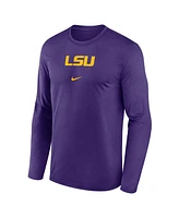 Nike Men's Purple Lsu Tigers On-Court Basketball Shootaround Performance Long Sleeve T-Shirt